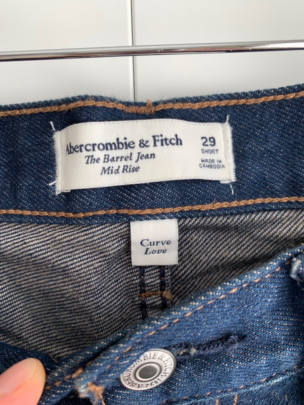 Abercrombie &fitch barrel jeans  ankle cropped barrel size 29 - Picture 4 of 16